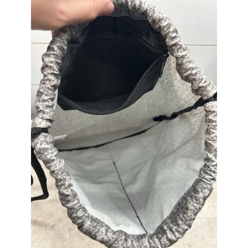 Geckobrands Drawstring‎ Backpack Black Gray Sports Bag - Picture 8 of 11